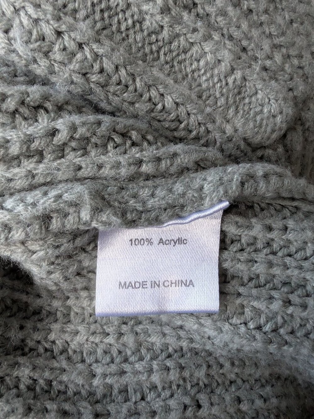 Merokeety Sage Green Oversized Chunky Knit Cardigan | Size Medium - Picture 3 of 5